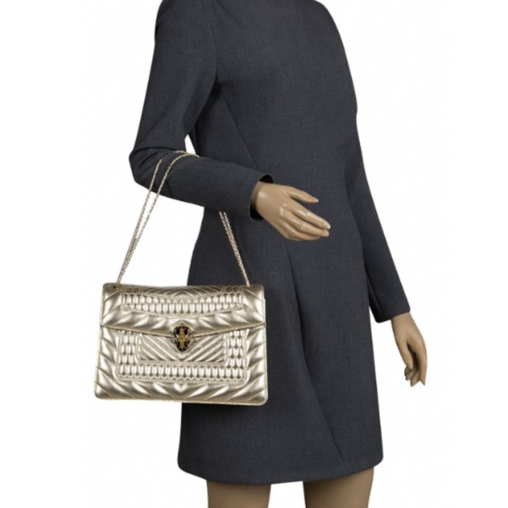 BVLGARI NWT Serpenti Silver Quilt Limited Edition! - Picture 8 of 8